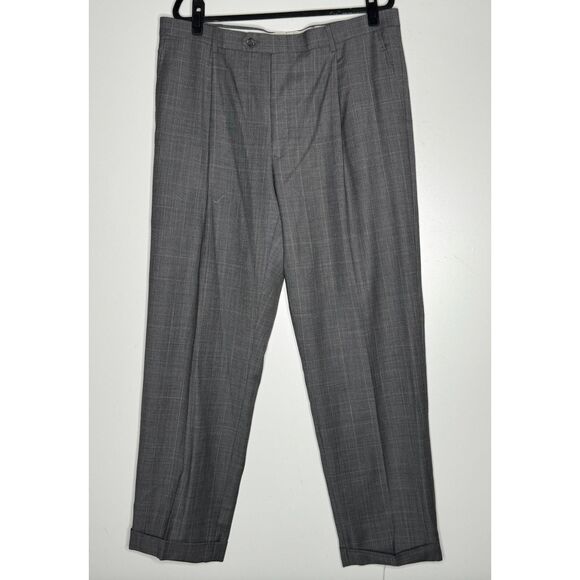 New Hart Schaffner Marx Comfort Plus Wool Pleated Dress Pants Men's Size 38 x 32 - Picture 1 of 9